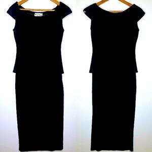 Vintage Nicole Studio Black Off The Shoulder Dress